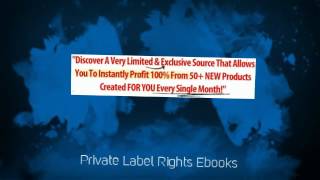 Private Label Rights Ebooks
