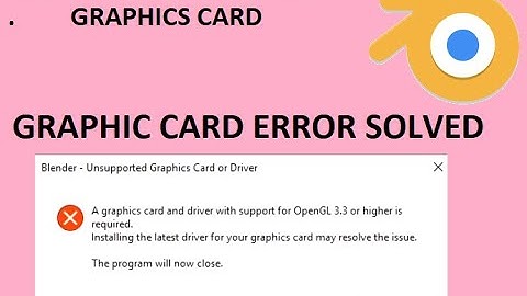 HOW TO RUN BLENDER WITHOUT GRAPHIC CARD