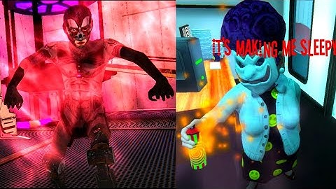 Smiling X Corp 1 Cyborg Robot Attack Vs Secretary Spray Attack