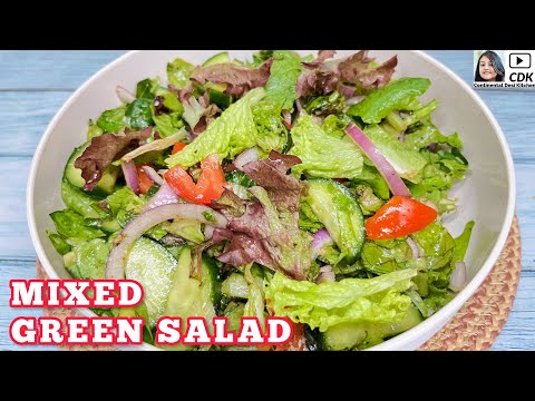 MIXED GREEN SALAD | Keto Weight Loss Salad Recipe | Healthy Summer Salad | Mixed Lettuce Salad