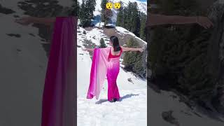 Nature Queen In Snow ❄️👑This View Is Unreal 😳🏔️Beautiful Snow Cinematic Video 🎥✨