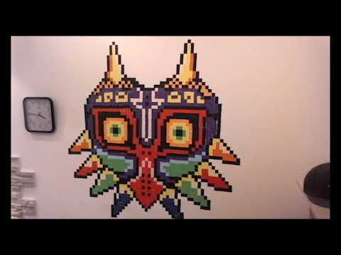 Pixel art Next level Majoras mask - YouTube