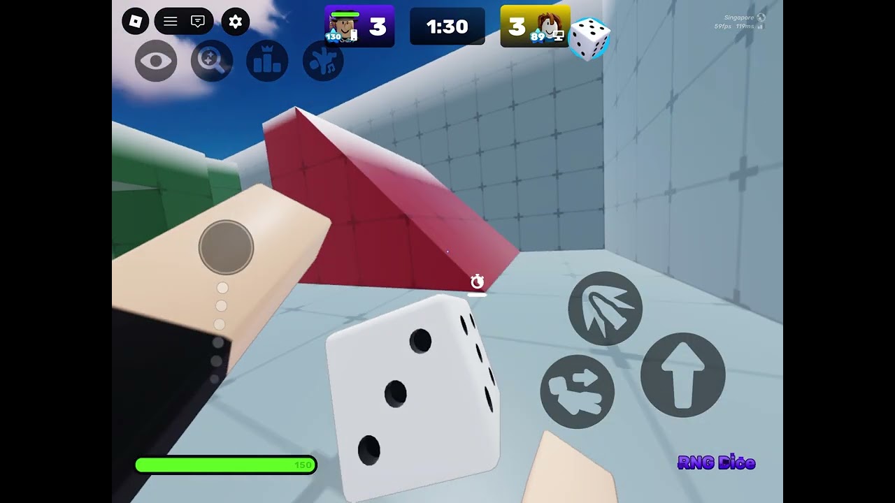 Part1 of playing rng dice game mode  Roblox rivals