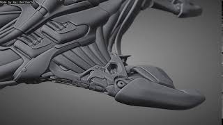 Wip Hammerhead Fanconcept Art For Horizon Zero Dawn - Fin Animation 3