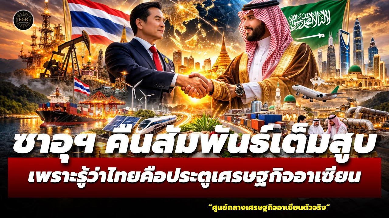 ช็อกทั้งภูมิภาค! ซาอุฯ เลือกไทยเป็นประตูอาเซียน ไม่ใช่มาเลเซีย เกมเศรษฐกิจใหม่กำลังเริ่มแล้ว