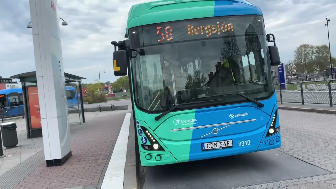 POV Driving Volvo 7900 Electric Bus Sweden-Gothenburg/ Eketrägatan to Bergsjön ( Part 1)
