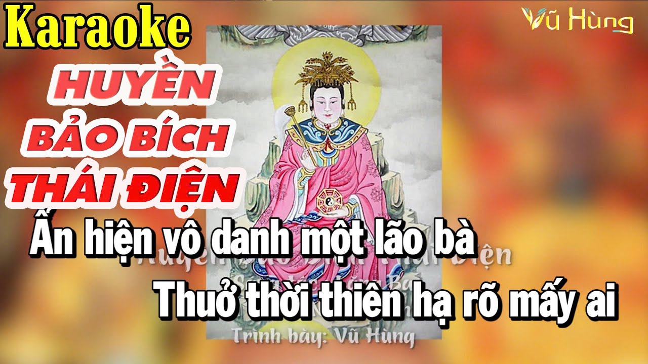 KARAOKE HUYỀN BẢO BÍCH THÁI ĐIỆN - Sáng Tác Lăng Ba / Trình Bày VŨ HÙNG