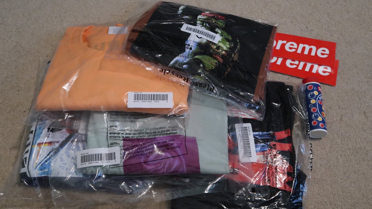 SUPREME SS21 WEEK 1 PICKUP/UNBOXING 5 TEES