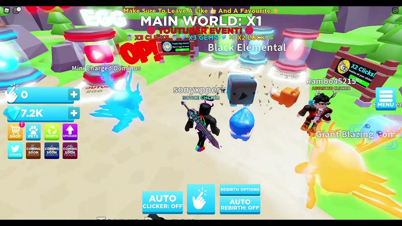 Roblox Clicking Havoc Codes + GamePlay YouTube