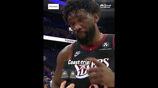 Joel Embiid's son Arthur crashes his postgame interview after his 40-point night