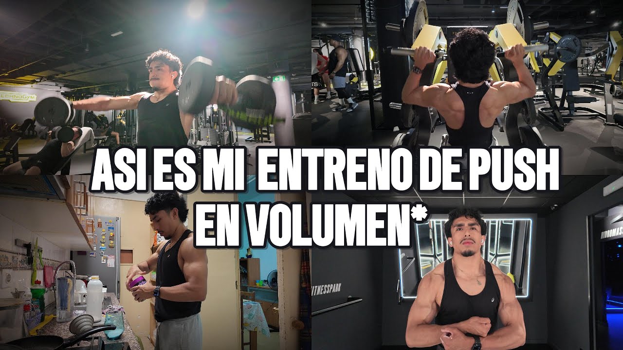 así es mi entrenamiento de PECHO en VOLUMEN - YouTube