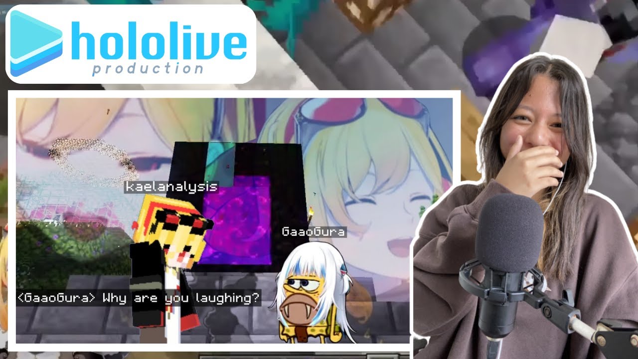 Kaela visits the HoloEN Minecraft server (ft. Gura) REACTION