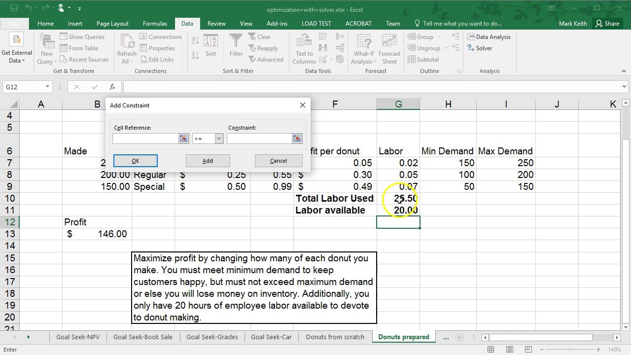 excel solver function multiple times