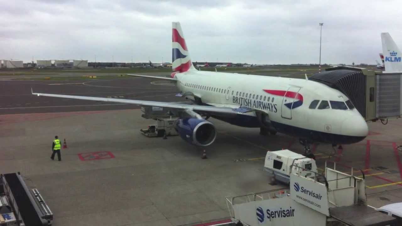 British Airways Airbus A319 GEUPS Heathrow T5 Schiphol