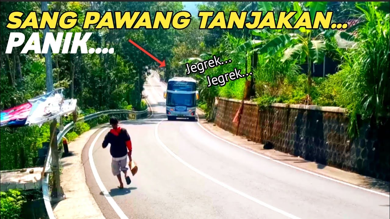 Aksi heroik PKJR menyelamatkan Bus Yang Ketenggak Di tanjakan