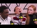Stranger things kids talk about who farts most  glitter on set