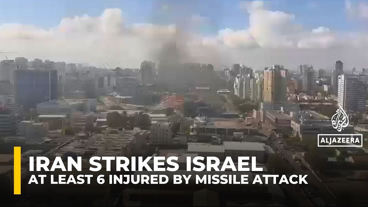 أصيب ستة أشخاص على الأقل في أنحاء وسط إسرائيل بعد إطلاق إيران صواريخ.