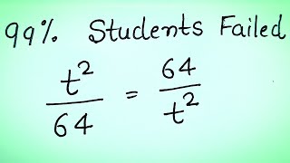 Solve for 't' in this nice Algebra equation | Math Olympiad Mathematics