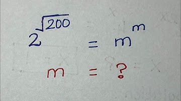 Nice Exponent Maths Simplification Problem | How to solve ? | Find the value of m | Maths Olympiad 