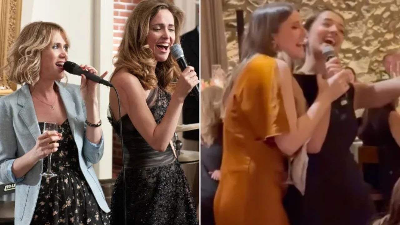 Две подружки невесты схватили микрофон, а гости на свадьбе не могли поверить в то, что произошло ...