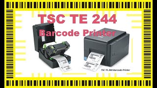 TSC TE244 Barcode Printer Ribbon Setting and Label Printing Live Video