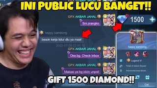 Ketemu PUBLIK KOCAK Asli Bikin NGAKAK!! AUTO KITA KASI 1500 = 350 RIBU!! - Mobile Legends