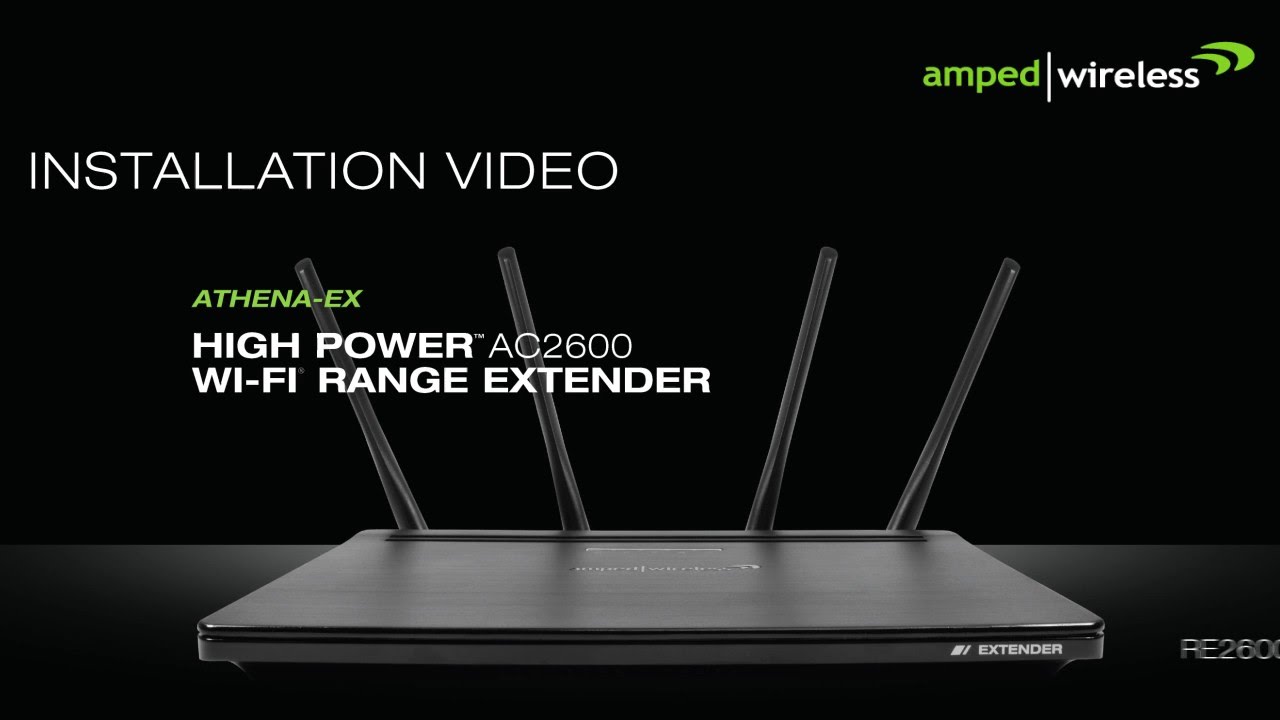 Amped wireless high power ac2600 wifi range extender athenae size