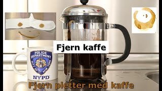 Fjern kaffe pletter med kaffe fra tøj, møbler, tæpper og gulvtæpper