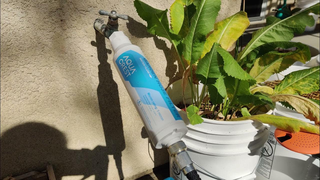 In-Line Hose Filter For Organic Gardening