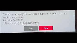 LG OLED FIRMWARE UPDATE