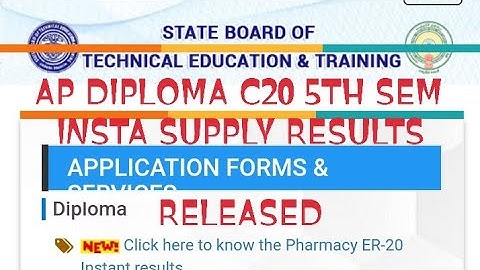AP DIPLOMA C20 5TH SEM RESULTS RELEASED 2023|| INSTANT SUPPLY RESULTS 😊