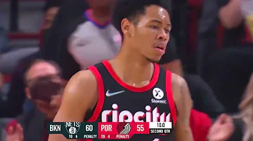 🏀Best play from Nets vs Portland by Anfernee Simons