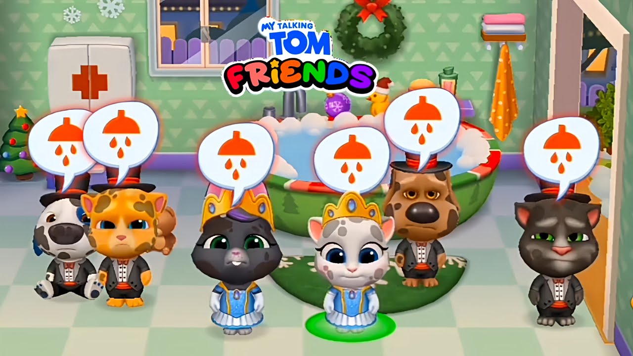 All Members In Emergency Started Cleaning - My Talking Tom Gold New ...