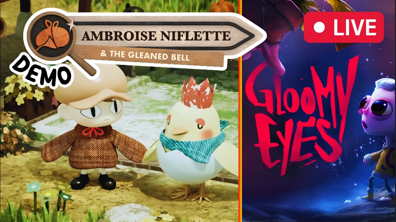 🔴 Ambroise Niflette and the Gleaned Bell Demo & Gloomy Eyes | Steam Games | Cozy Live Stream