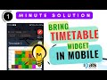 School Timetable On Mobile Screen Google Keep Widget Tutorial