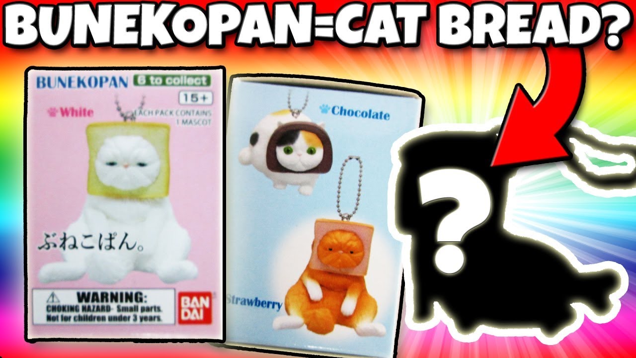 CAT BREAD?! BUNEKOPAN Kitty Keychains by Bandai BLIND BOX OPENING Toy