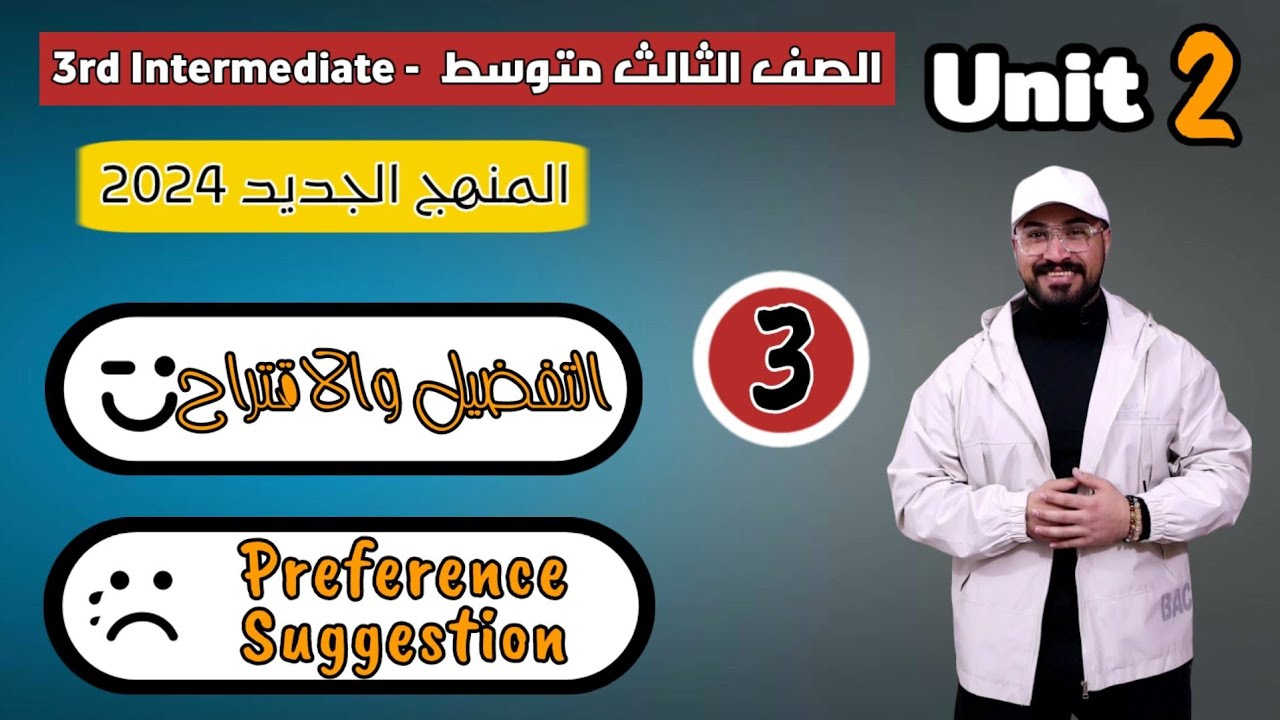 الثالث متوسط 2024 المنهج الجديد | الوحدة الثانية | الاقتراح والتفضيل - Preference / Suggestion