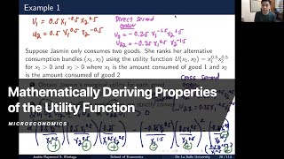 Mathematically Deriving Properties of the Utility Function