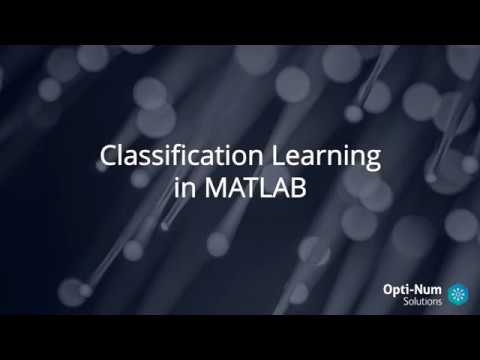 Classification Learning with MATLAB - YouTube