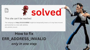 err_address_invalid - how to fix this site can