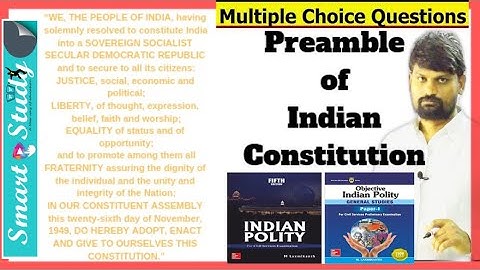 చాలా ముఖ్యమైన ఆబ్జెక్టివ్ ప్రశ్నలు || ఇండియన్ పాలిటి || పీఠిక || Preamble || Laxmikant bits