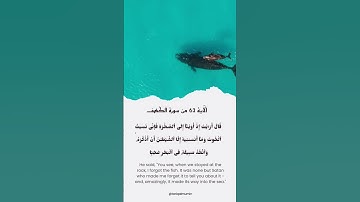 الآية 63 من سورة الكهف بصوت أحمد العجمي