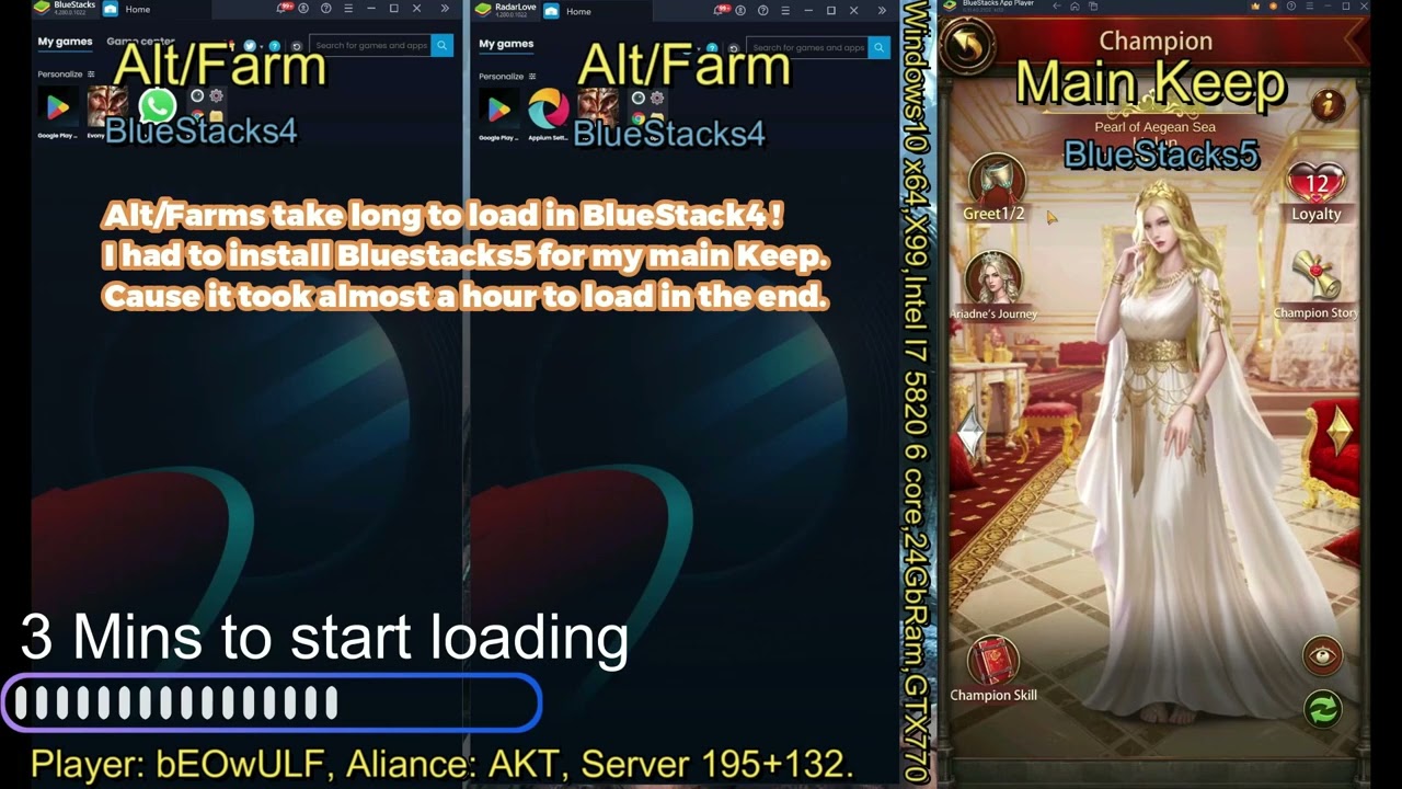 BlueStacks4 Evony loading problem !