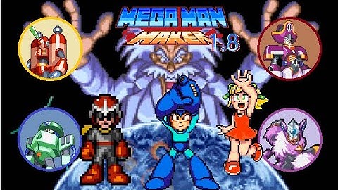 Mega Man Maker v1.8.0 - My First Level In V1.8  Long Level