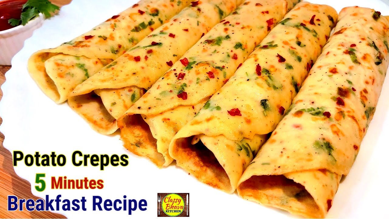 Potato Crepes Easy And Quick Breakfast Recipe Potato Crepes recipe
