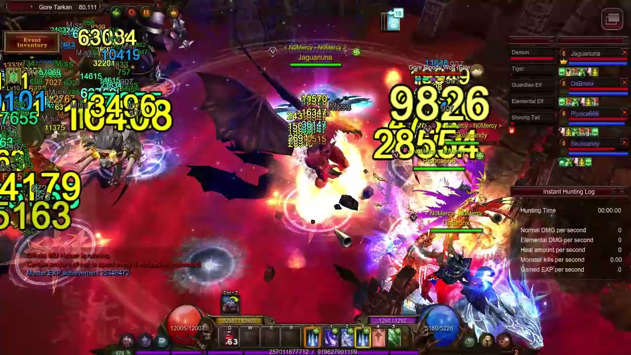 Mu online Elf  build PVM  on  PARTY on  ELITE SPOT            GORE TARKAN