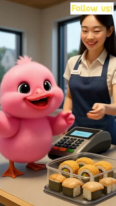 'The Lele Pink Duck Goes Shopping for Sushi 🍣🛍️ | Cutest Animation Ever!' #viralreels #foryou #funny