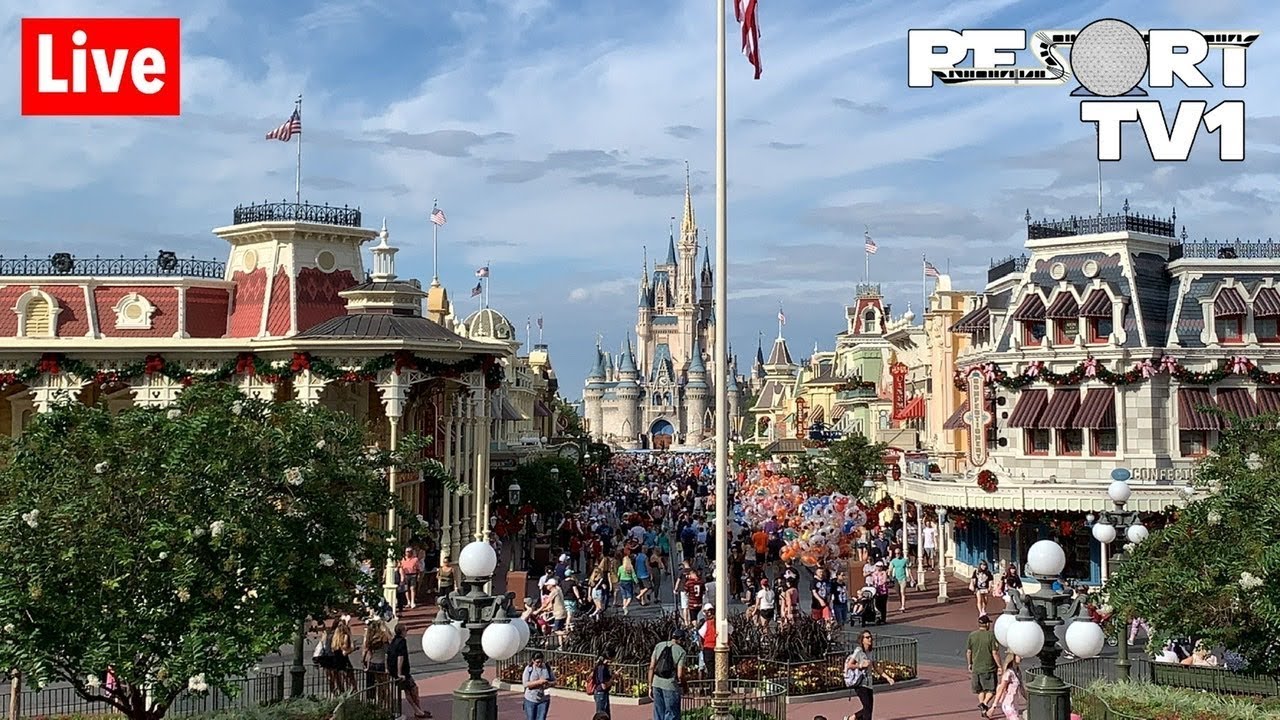 🔴Live: Magic Kingdom Christmas Decorations, Fireworks & More! 1080p - Walt Disney World - 11-2-19