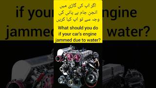 If your cars engine is locked due to water dont try to start it Instead assess the situation #locked