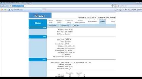 Test Browsing at Laptop with AirLive WT2000ARM TurboG ADSL Router